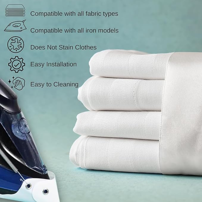 2 Piece - Cover Iron Shoe Used for Electric Iron Clothes Protector When Ironing - Prevents Burn, Sticking,Easy Installation Sole Plate Accessory