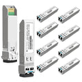 OPSTRAN 10GBASE-LR SFP+ Optical Transceiver Module, 1310nm, 10km, DDM, Duplex LC SMF, 10 Pack, Grey, Solid