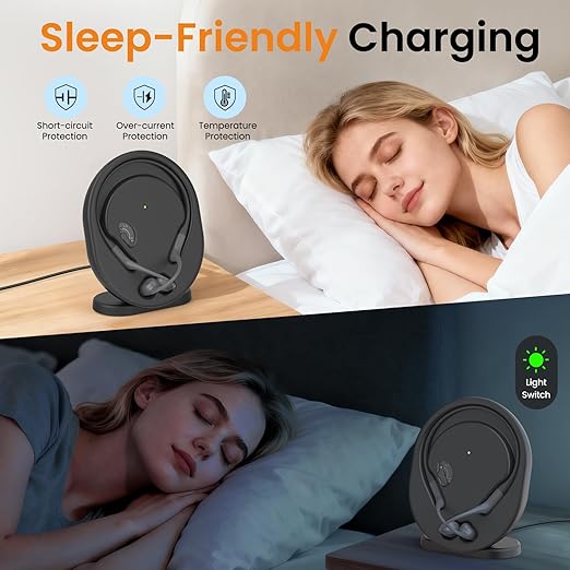 FEFAIA Wireless Charger Station Compatible with Shokz OpenRun Pro/OpenRun Standard Mini, 3.93ft Magnetic Charger Cable Charging Stand Holder Dock USB Power Cord Replacement for Shokz Headphones