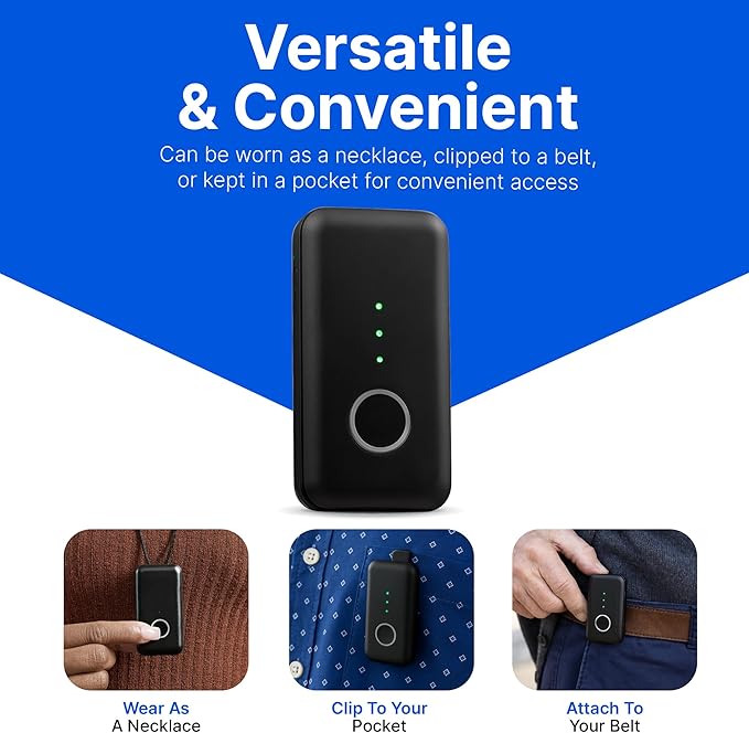 Home&Wellness Senior Safety Gemini Go Anywhere Medical Alert Device Button with Fall Detection ATT Cellular