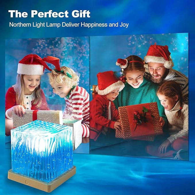 Growalleter Northern Lights Projector, 16 Colors Rechargeable Aurora Light Projector & Mood Lighting Galaxy Lamp, App Remote Night Light for Bedroom, Gift for Teenage Girls Room Decor (Battery)