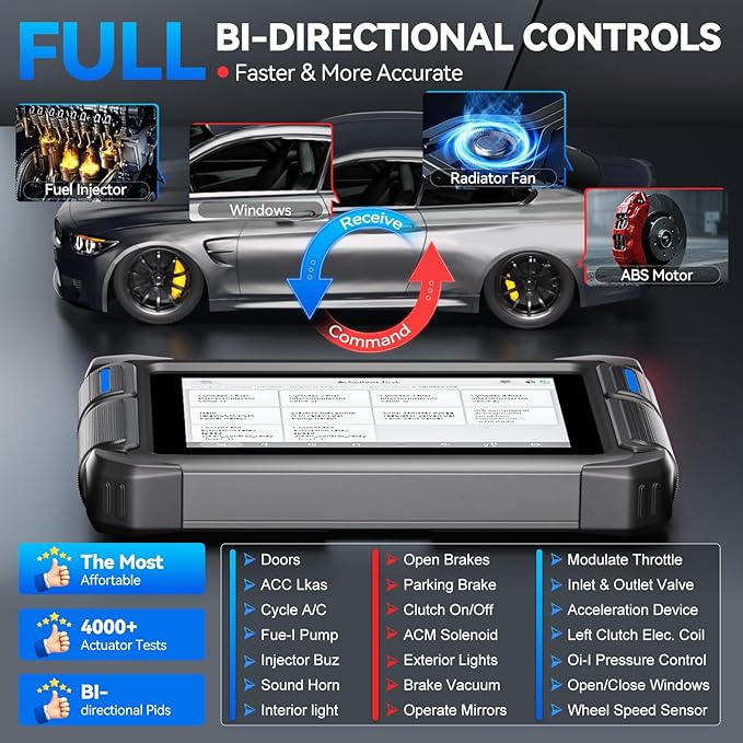 VDIAGTOOL Bidirectional Scan Tool VD70 Lite, OBD2 Scanner Diagnostic Tool with 31+ Resets, 2026 Scanner for Car, Full System Scan, CAN FD & DoIP, Free Update