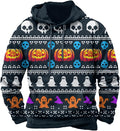 Halloween Hoodie Men Graphic Pumpkin Ghost Printed Sweatshirt Casual Trendy Long Sleeve Halloween Hooded Tops with Pockets
