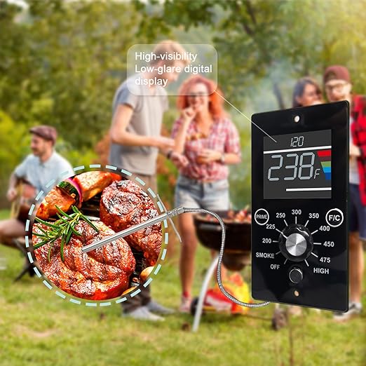 Upgrade Digital Control Board Kit Compatible with Pit Boss Tabletop Wood Pellet Grills Mahogany 150PPS BBQ Replacement Control Panel Temperature Controller with RTD Temperature Sensor Probe