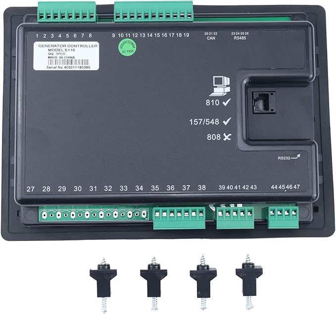 NETYANPI Auto Generator Controller Module Panel DSE5110 with Back-lit LCD Display Compatible with Deep Sea 5110 Diesel Generator Controller Control Module