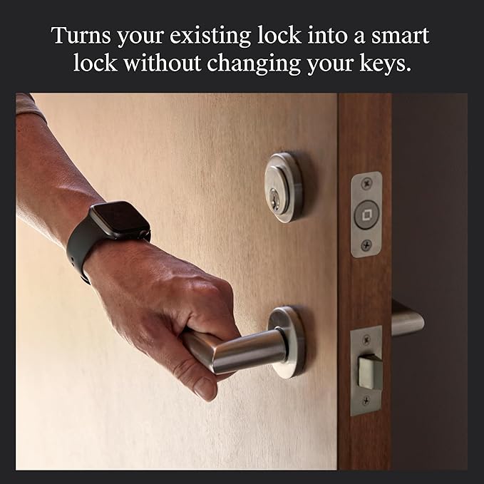 Level Bolt (Matter) Smart Deadbolt – Make Your Lock Smart Without Changing Keys or Hardware – Matter-Over-Thread, Keyless Entry & Remote Access via Apple Home, Google Home, Alexa, and for SmartThings