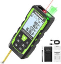 Laser Measure Device 3-in-1, Huepar 330ft Laser Measurement Tool & 33ft Cross Laser Level & 6.5ft Tape Measure, Rechargeable, Voice Broadcast, Multi-Mode, Rugged for Construction & Home Use, SW-T100