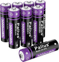 Pallus 1.5V Rechargeable AA Lithium Batteries - 8 Pack 3000mWh Long Lasting Li-ion Double A Battery, AA Rechargeable Lithium Battery for Blink Camera, Cycles 1600x, Ideal for High-Drain Devices