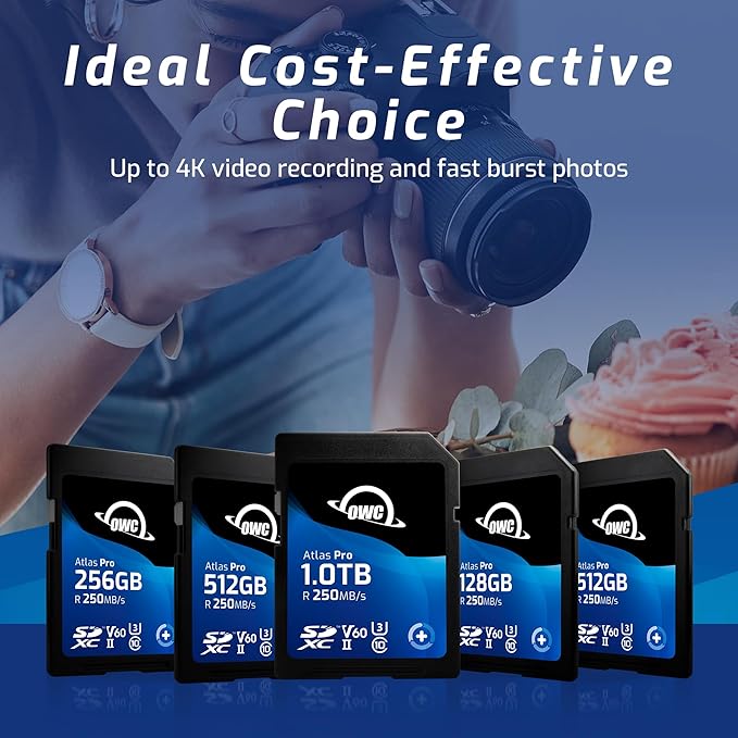OWC Atlas Pro 512GB SDXC UHS-II V60 Media Card