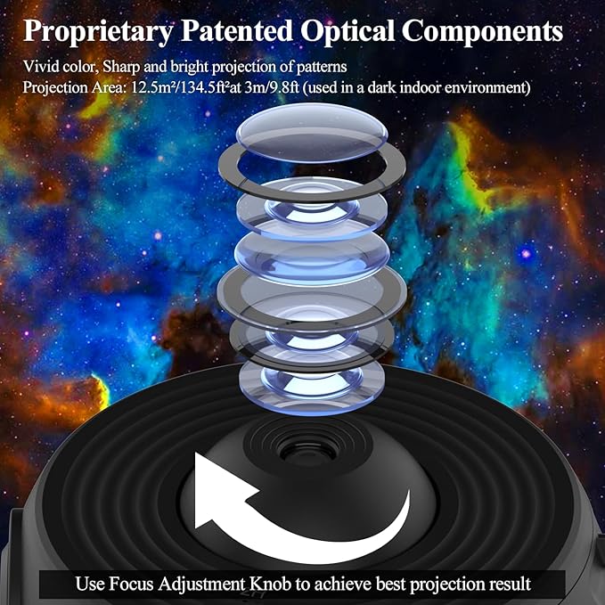 Planetarium Projector, Star Projector Galaxy Lights Gifts for Teen Boys, Teenage Girls, Galaxy Projector for Bedroom Night Light for Kids - Black