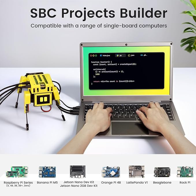 GrowCube Portable Monitor with Keyboard,14inch 1080P FHD Lapdock Compatible with Raspberry Pi/Mini PC/Phone/PC/Game Console,CrowView Note Built-in Battery(Full Feature TypeC & HDMI Cable Included)