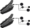 cepkquis Motorcycle Bluetooth Headset Wireless Helmet 2-Way 400M Intercom Headphone with CVC Noise Cancellation Stereo Music IPX6 Waterproof for Half/Open Face Helmet 2 Pack