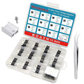 Minidodoca 11 Values 39 Pcs L317 L7805 L7806 L7808 L7809 L7810 L7812 L7815 L7818 L7824 TO-220 Package High Current Positive Voltage Regulator Assortment Kit+TO-220 Heatsink