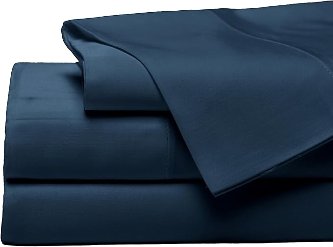 Cozy Earth Luxury Bed Sheet Set - 100% Viscose from Bamboo Fabric, Ultra-Soft & Breathable, Fits Regular & Deep Pocket Mattresses up to 20" - 4 Pieces California King Sheet Set Pacific Blue