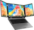 KOOFORWAY Triple Screen Laptop,16” Main + Dual 10.5” Monitors, Core i7-1270P, 32GB RAM,2TB SSD, Win 11 Pro,Wi-Fi 5,BT 5.0,Face & Fingerprint Unlock,USB-C,HDMI for Business/Design/Stock Trading