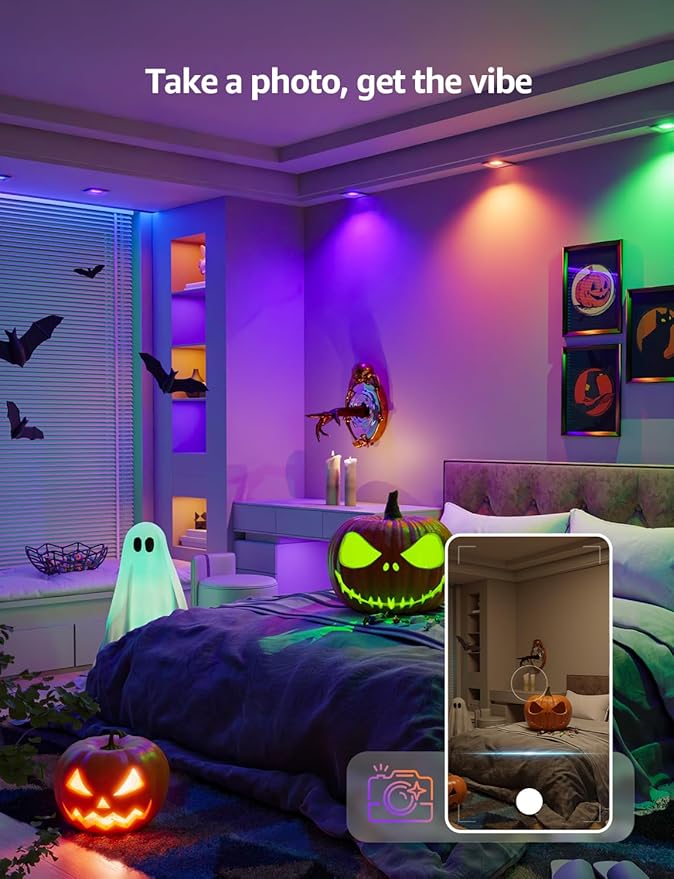 Lepro BG1 AI GU10 Smart Bulb - RGBCW Dimmable Color Changing LED Bulbs Works with Alexa & Google Assistant, Personalized Al Lighting Designer, Voice Control via App, Music Sync, 2.4G WiFi Only, 4 Pack