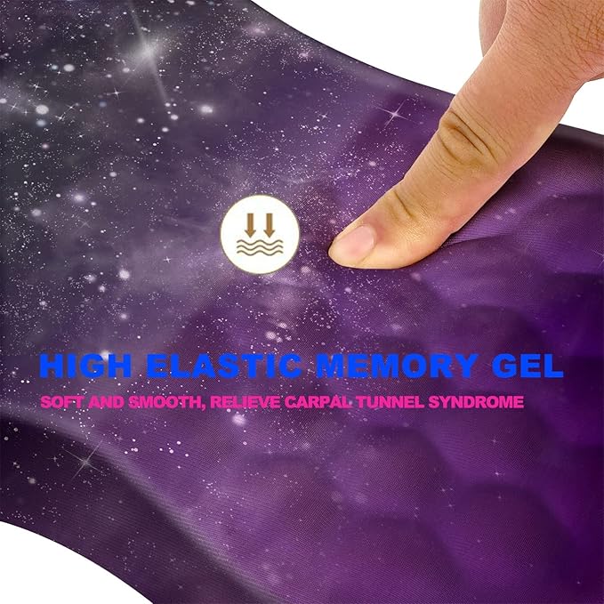KUOSGM Mouse Pad Wrist Support, Ergonomic Mouse Pad with Massage Dot, Comfortable Computer Mouse Pad for Laptop, Wrist Rest Pain Relief Mousepad with Non-Slip PU Base for Office & Home, 12 x 8 in