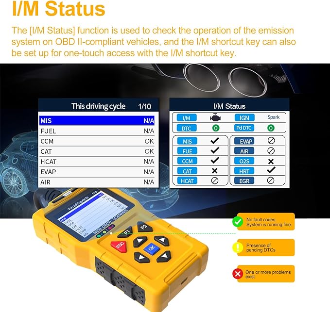 T600 OBD2 Scanner Diagnostic Tool & Code Reader for Cars and Trucks – Check Engine Code Reader with Reset, Read & Clear Fault Codes for Vehicle 1996+, Live Data, 50,000+ DTCs, Cloud Print, I/M Status