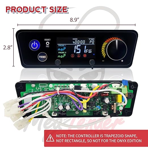 PID Trapezoidal Multifunctional Control Board Replacement for Pit Boss Pellet Grill for Lexington 540, Classic 700, Austin XL 1000, Matte Black 440FB1