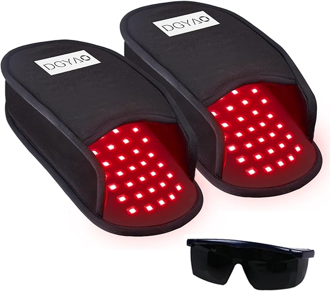 DGQY Upgraded Red Infrared Light Therapy for Feet Pain Relief FDA Cleared LED Light Therapy Slipper Device for Foot Toes Instep Heel Home Use (Ps-hj2)
