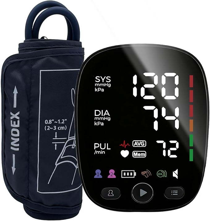 Upper Arm Electronic Blood Pressure Monitor,Blood Pressure Machine, with Cuff and Charging Wire,LED Display,FC-BP 103