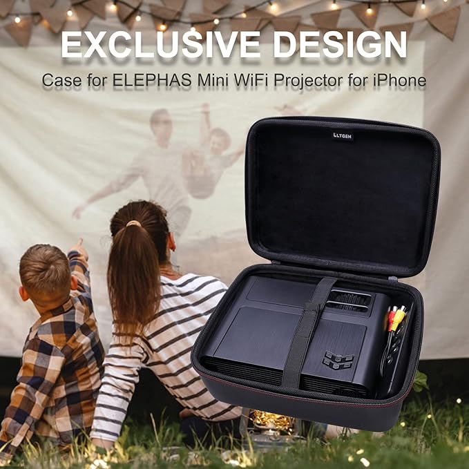 LTGEM Projector Case Compatible with ELEPHAS BL128 Mini Projector 2025/2024 Upgraded(Inside: 10.3"x7.5"x3.5"), Case Only