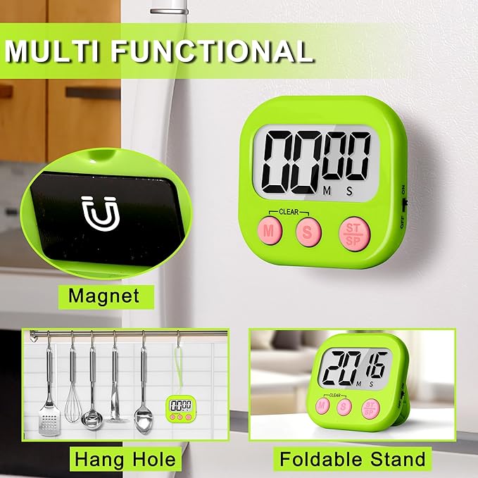 ZILLEEN Classroom Timer for Kids Teachers 6 Pack Digital Timers
