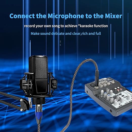 Smithok 1/4 to XLR Cable,Heavy Duty Nylon Braided,Gold Plated Plug,Balanced 1/4" TRS (Quarter Inch 6.35mm) to 3pin XLR Female Patch Cable, Microphone Cable, for Speaker,Mixer-10ft(3M)