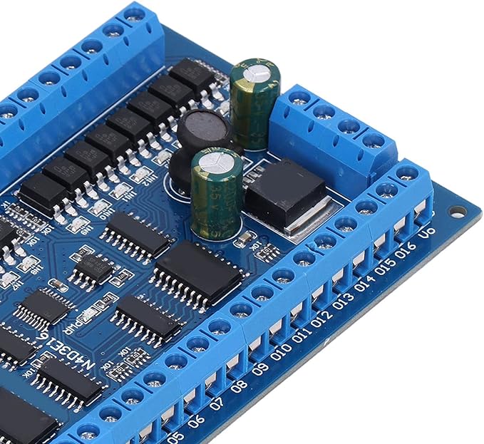 16 Input 16 Output Expansion Board RS485 16 Channel Remote Control Switch Module PLC IO Module DC 6.5‑30V for Smart Home Camera(Single board)