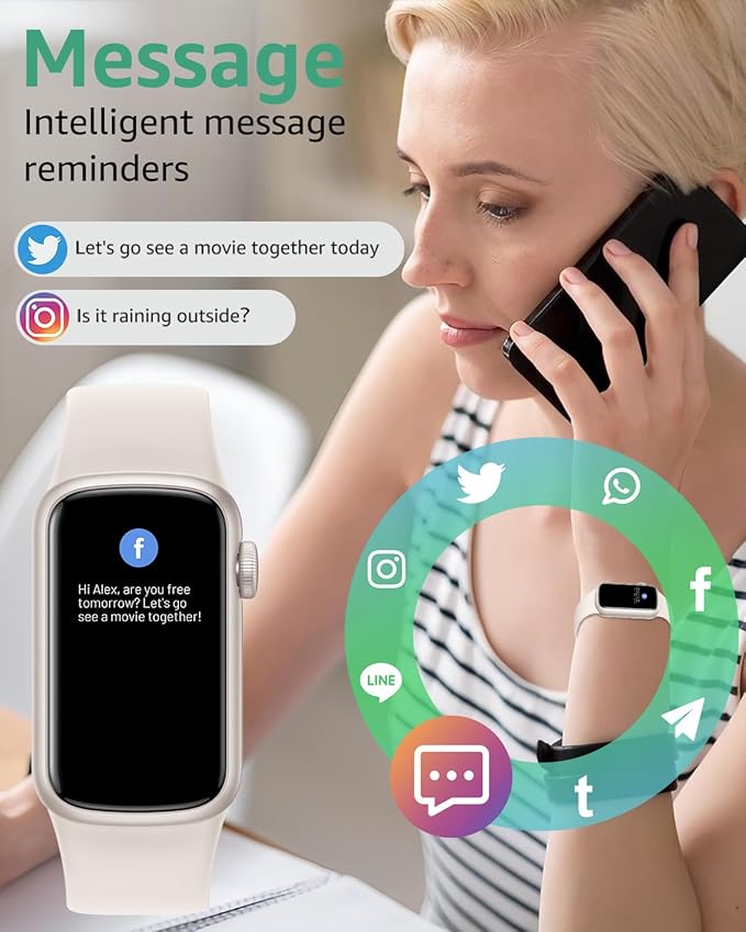 IMFRCHCS Fitness Tracker,Smart Watch with 1.47" Touch Display,137+Sport Modes Fitness Watch with Heart Rate Sleep Monitor, Step Counter,IP68 Waterproof Activity Trackers for Women Men