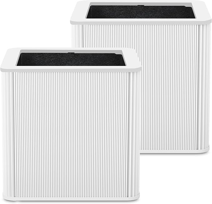 211+ Replacement Filter Compatible with 211+ Air Purifier, 2-Stage Filtration System of H13 True Filter and Activated Carbon Filter, White, 2 Pack