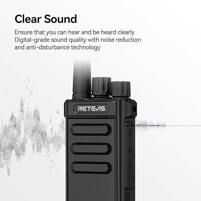 Retevis MateTalk P4 Digital Walkie Talkies with Earpice, Dual Mode, Secure Call, Long Range Waterproof 2 Way Radio for Adults, Rechargeable, Type-C, VOX, DMR Radio for Hotel School Church(2 Pack)