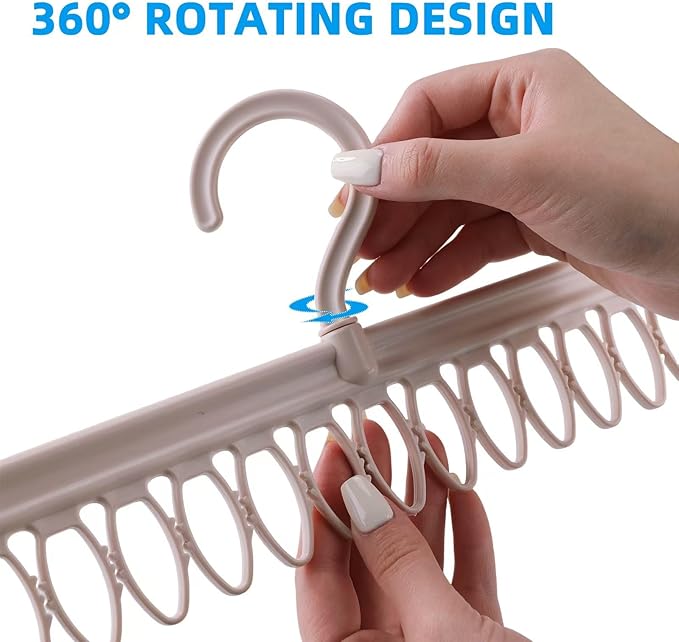 Socks Drying Racks Hanger Socks Organizer Hook Hanger with 54 Clips, Clothes Drying Racks Windproof for Drying Socks Bras Underwears Baby Clothes, Hats Scarfs Towels Pants and Gloves Diaper (Pink)
