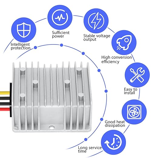 LeMotech 20A 240W 12V Golf Cart 36v/48v to 12v Converter Converter Voltage Reducer IP68 Waterproof Transformer for Golf Cart Truck Boat Vehicle