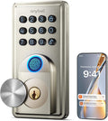 Smart Door Lock, Anybell Fingerprint Door Lock Keyless Entry with Electronic Keypad Deadbolt, App Control, Auto Lock, Biometric Lock for Front Door, Hotel & Office