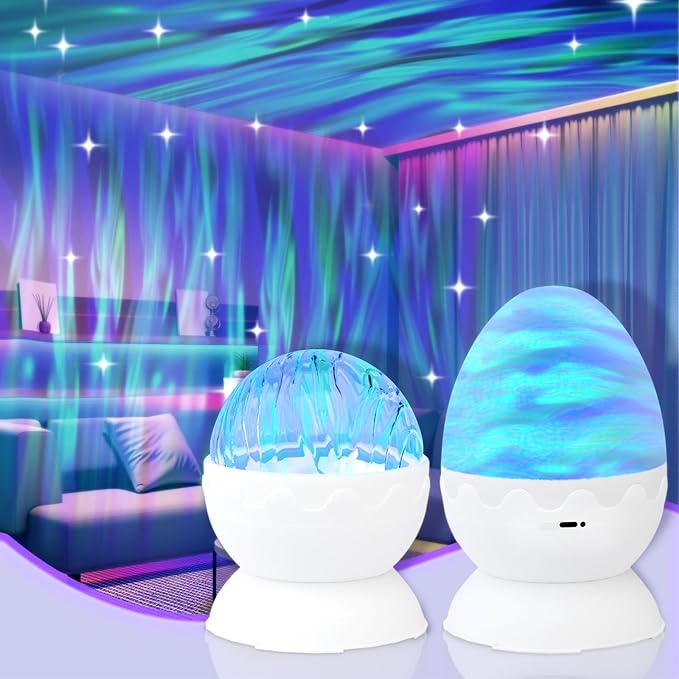 XBYZZRS Galaxy Projector Egg Night Light Projector USB-Powered Mood Lighting Adult Kids Night Light Adjustable Colors Lights for Bedroom Aurora Halloween Decorations Christmas Gift