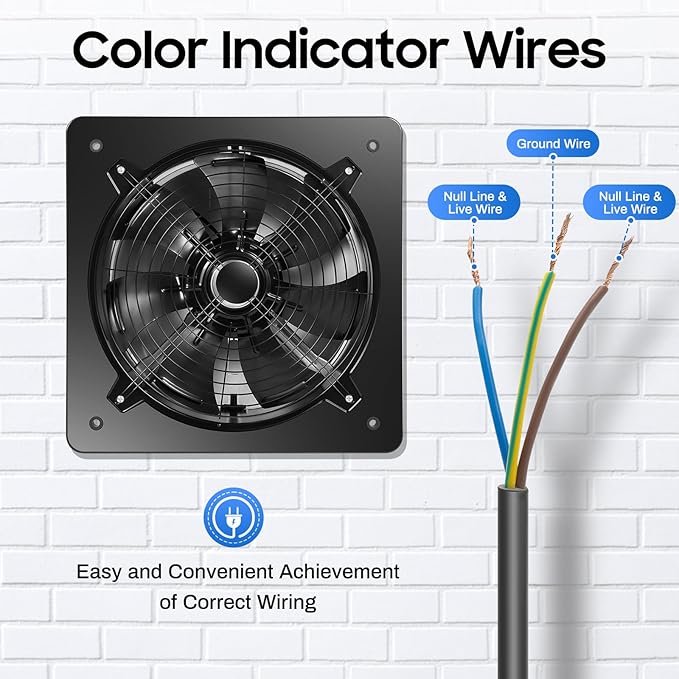18 inch Portable Exhaust Fan, 300W Wall Mounted Vent Fans Ventilating Fan, Ventilation Blower for Garage Shops Kitchen Bathroom Ceiling Attic Fans Household Window Basement Ventilation Fan,4700CMF