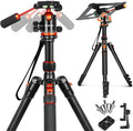 Nietoto Camera Tripods & Projector Stand, 2 in1 Tripod for Camera with Removable Metal Tray, Heavy Duty Tripod for DSLR. Projector. Sheet Music and Tablet, Extra Metal Spikes and Carry Bag