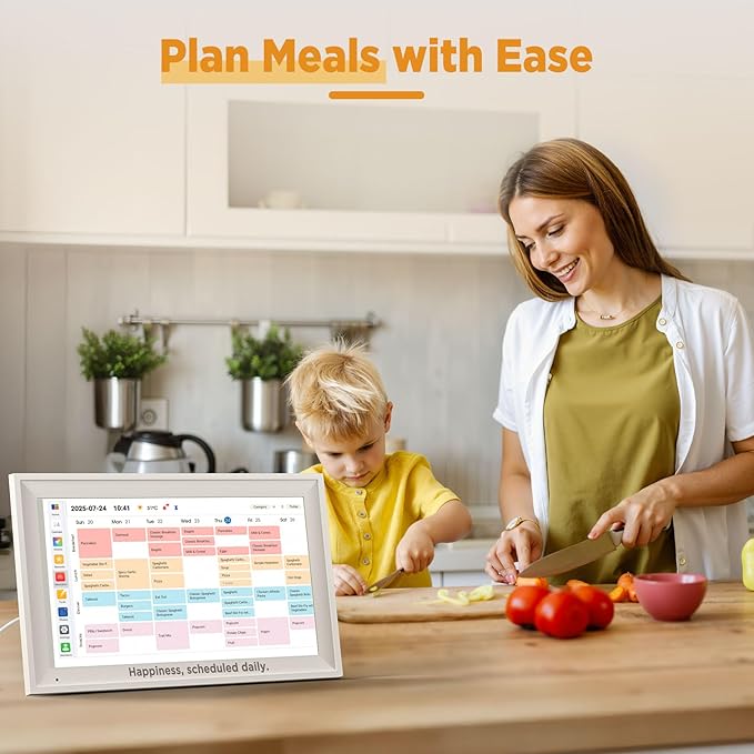 Callsky-Tech 15.6 Inch Digital Calendar - Full HD IPS Smart Touchscreen Family Planner with Octa Core & 64GB, offering an Anti-Glare Electronic Calendar, Chore Chart, and Multi-Sync—Perfect Gift for Home & Family