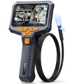 Dual Lens Endoscope Camera with Light, Teslong 4.3" HD Snake Borescope Inspection Camera, Automotive Scope Cam with Flexible Cable, Home Waterproof Fiber Optic for Sewer Drain Pipe (3.3FT)