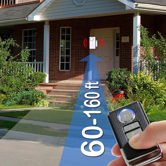 HENDUN Upgraded Door Alarm for Home Security,Pool Alarm for Kids Safety, House Security Sensor,Door Chime with Delay,Wireless Doorbell Ring When Opened (2 Pack)