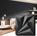 Art3d 20 Pack Decorative 3D Wall Panels 11.8 x 11.8 Inch Covering 19 Sq.ft - Glue Up PVC Wall Panels for Interior Décor, Living Room, Office and Home, Black