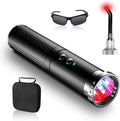 HomeCare 5-in-1 Red Light Therapy Wand, Portable Handheld Red Light Therapy Device for Body & Face Care, 5 Wavelengths & 10Hz Pulse, 4 Light Modes for Home Wellness, Rechargeable with Memory Function