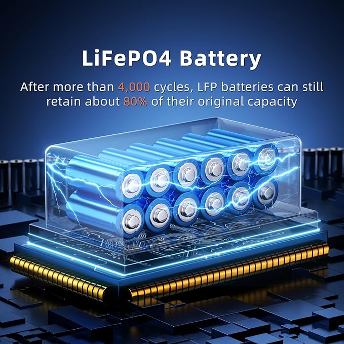 IEE SP5000 Portable Power Station & Solar Generator,5000W (Peak 9000W) 5120Wh EV-Grade LFP Batteries,120/240V Dual Voltage,3500W 1.6H Fast Charge,APP Control & EPS Switch for Home Backup.