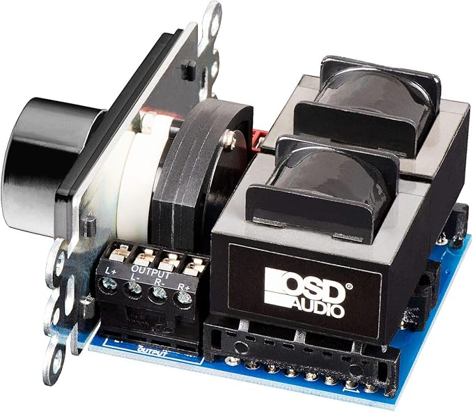 OSD Audio 300W in Wall Volume Control Impedance Matching for Home Speakers, Rotary Knob Black SVC300