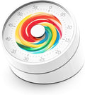 Rosenpatio Visual Classroom Timer for Kids - Desk 60 Minutes Countdown Timers for Teachers and Students, Non-Ticking Homeschool Study Supply Time Cognition Tool for Toddler, Easy Rotating and Reading