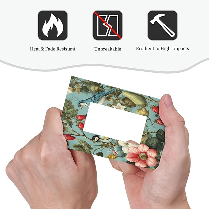Bvtewkhz William Morris Flower 1 Gang Single Rocker Wall Plate Cover Decorative Light Switch Covers Electrical Faceplate Switch Plates for Bathroom Kitchen Home