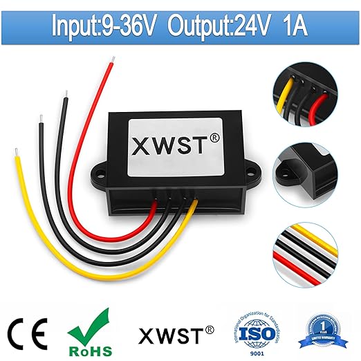 DC DC Stabilizer 9V-36V to 24V Boost Buck Converter Power Supply 1A 24W Waterproof Voltage Regulator Auto Step Up Down 24V Volt Transformer Module