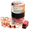 20PCS 4 AWG 5/16 3/8 inch Battery Cable Lugs,4 gauge Copper Crimp Connector Ring Terminal Wire Ends with 20pcs 3:1 Adhesive Heat Shrink Tubing in Dual-neck bottle
