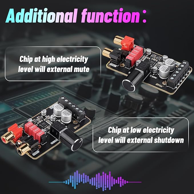 DROK 12V Amplifier Board, 15W+15W 2.0 Dual Channel Audio Amplifier Board PAM8620 DC 8-26V 24V Digital Stereo Amp Module Class D Mini Power Amplify Circuit for Sound System Speaker DIY